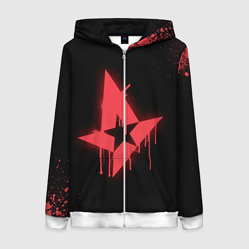 Женская толстовка на молнии Astralis: Black collection / 3D-Белый – фото 1