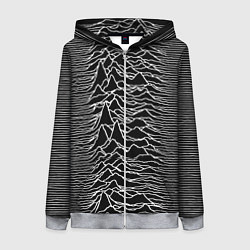 Толстовка на молнии женская Joy Division: Unknown Pleasures, цвет: 3D-меланж