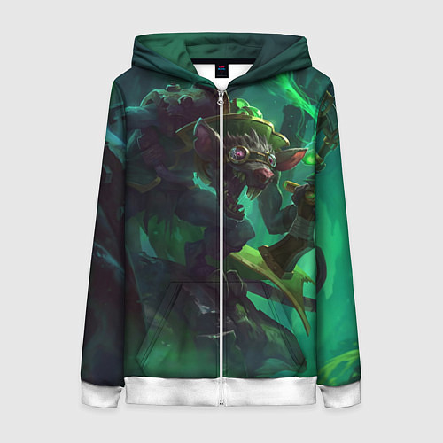 Женская толстовка на молнии Twitch / 3D-Белый – фото 1