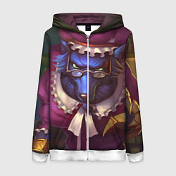 Толстовка на молнии женская Warwick, цвет: 3D-белый