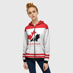 Толстовка на молнии женская Canada Team, цвет: 3D-черный — фото 2