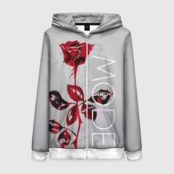 Толстовка на молнии женская Depeche Mode: Red Rose, цвет: 3D-белый