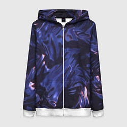 Толстовка на молнии женская Нефть, цвет: 3D-белый