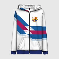 Толстовка на молнии женская FC Barcelona, цвет: 3D-синий