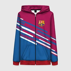Толстовка на молнии женская Barcelona FC: Sport Line 2018, цвет: 3D-красный