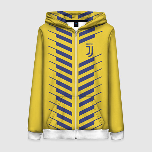 Женская толстовка на молнии FC Juventus: Creative / 3D-Белый – фото 1