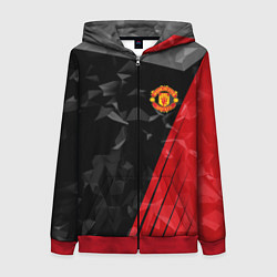 Женская толстовка на молнии FC Manchester United: Abstract