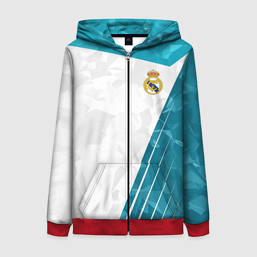 Женская толстовка на молнии FC Real Madrid: Abstract / 3D-Красный – фото 1