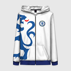 Толстовка на молнии женская FC Chelsea: White Lion, цвет: 3D-синий