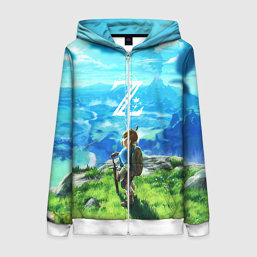 Женская толстовка на молнии Z-Link / 3D-Белый – фото 1