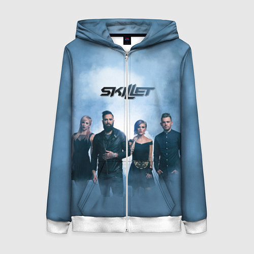 Женская толстовка на молнии Skillet: Smoke / 3D-Белый – фото 1