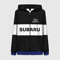 Толстовка на молнии женская Subaru: Black Sport, цвет: 3D-синий