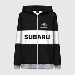 Толстовка на молнии женская Subaru: Black Sport, цвет: 3D-меланж