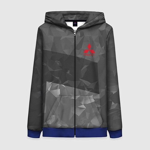 Женская толстовка на молнии MITSUBISHI SPORT / 3D-Синий – фото 1