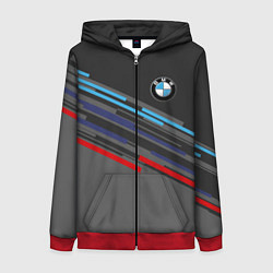 Толстовка на молнии женская BMW BRAND COLOR, цвет: 3D-красный