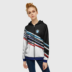 Толстовка на молнии женская BMW BRAND COLOR БМВ, цвет: 3D-синий — фото 2