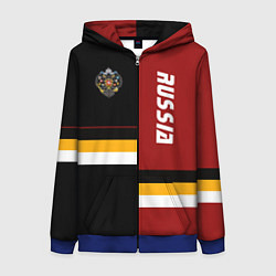 Толстовка на молнии женская Russian Empire, цвет: 3D-синий