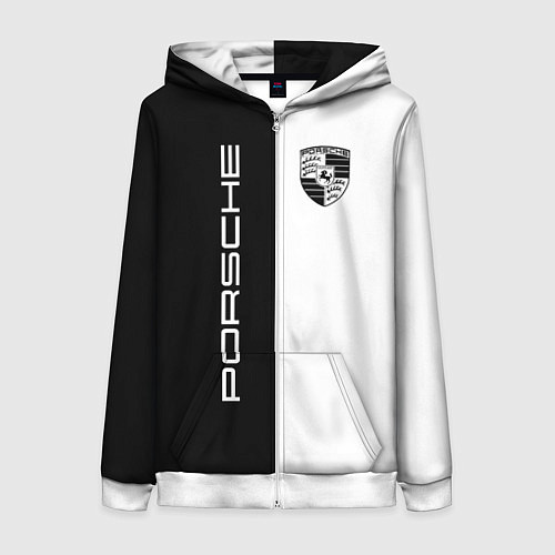 Женская толстовка на молнии Porsche Design / 3D-Белый – фото 1