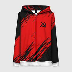 Женская толстовка на молнии USSR: Red Patriot