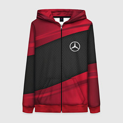 Толстовка на молнии женская Mercedes Benz: Red Sport, цвет: 3D-красный