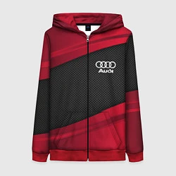 Женская толстовка на молнии Audi: Red Sport