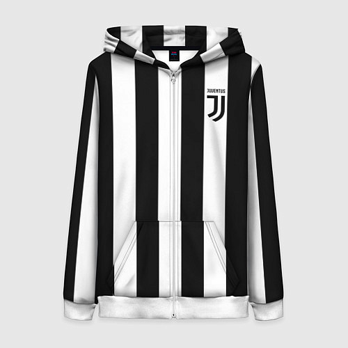 Женская толстовка на молнии FC Juventus / 3D-Белый – фото 1