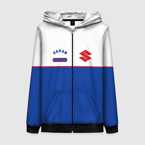 Женская толстовка на молнии Suzuki Style / 3D-Черный – фото 1