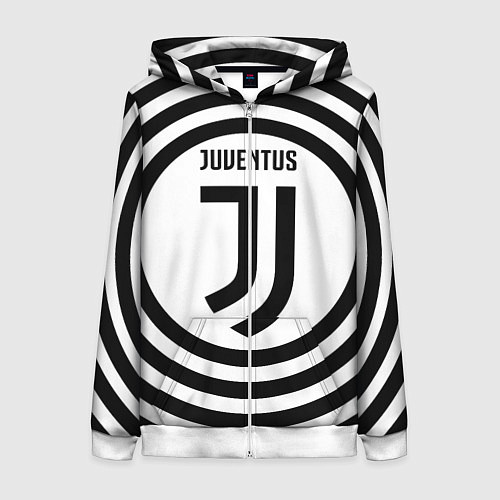 Женская толстовка на молнии FC Juventus Round / 3D-Белый – фото 1