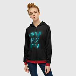 Толстовка на молнии женская TES: FUS RO DAH, цвет: 3D-красный — фото 2