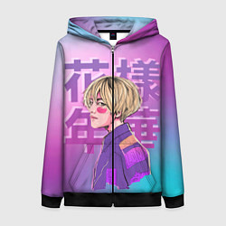 Толстовка на молнии женская Taehyung BTS, цвет: 3D-черный