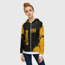 Толстовка на молнии женская PUBG: Black Fashion, цвет: 3D-белый — фото 2
