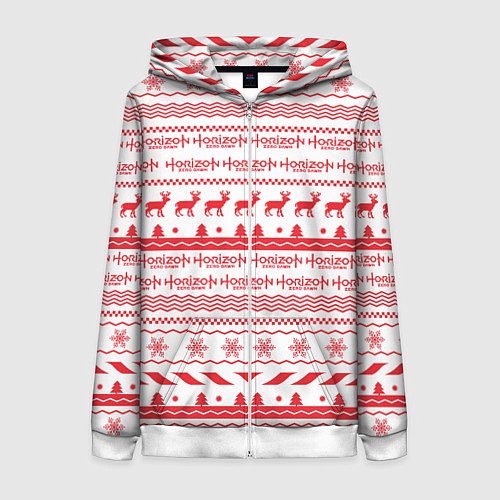 Женская толстовка на молнии Horizon Zero Dawn: New Year / 3D-Белый – фото 1