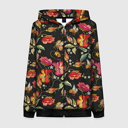 Женская толстовка на молнии Полевые цветы