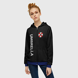 Толстовка на молнии женская UMBRELLA CORP, цвет: 3D-синий — фото 2