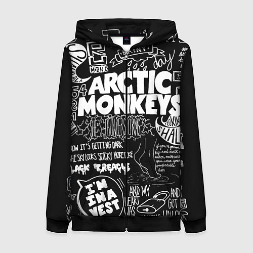 Женская толстовка на молнии Arctic Monkeys: I'm in a Vest / 3D-Черный – фото 1