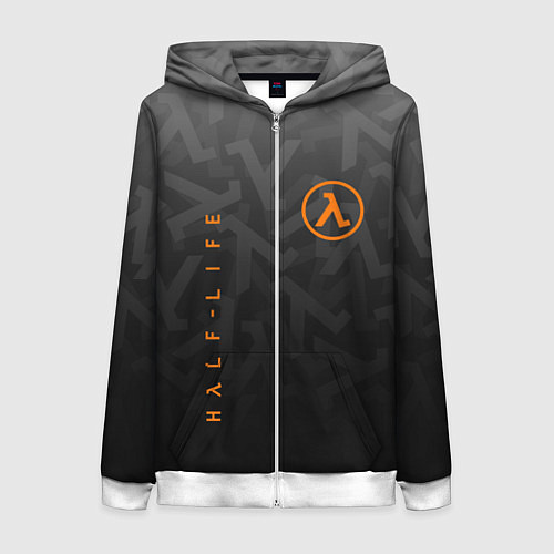 Женская толстовка на молнии Half-Life / 3D-Белый – фото 1