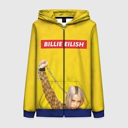 Толстовка на молнии женская Billie Eilish, цвет: 3D-синий