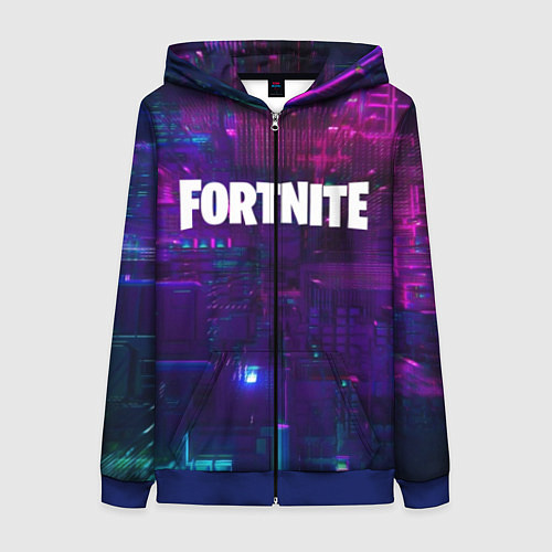 Женская толстовка на молнии FORTNITE SEASON 9 / 3D-Синий – фото 1