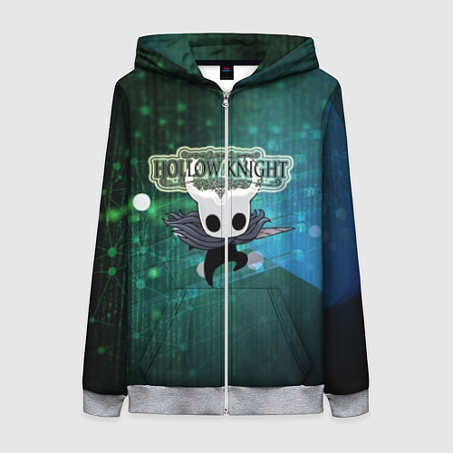 Женская толстовка на молнии HOLLOW KNIGHT / 3D-Меланж – фото 1