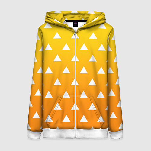 Женская толстовка на молнии ZENITSU ЗЕНИТСУ КИМОНО / 3D-Белый – фото 1