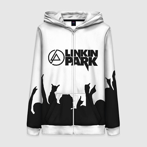 Женская толстовка на молнии LINKIN PARK / 3D-Белый – фото 1