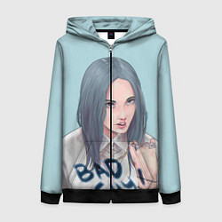 Женская толстовка на молнии Billie Eilish: Bad Guy