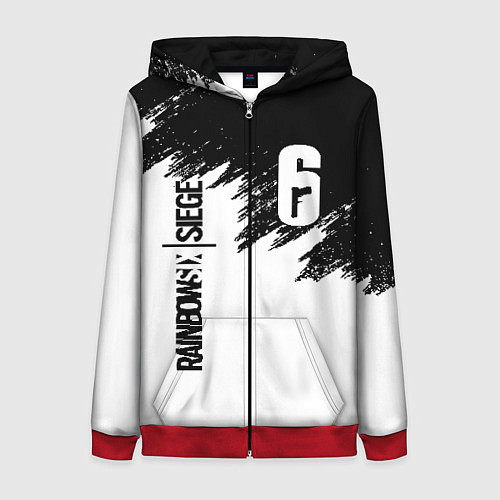 Женская толстовка на молнии RAINBOW SIX SIEGE / 3D-Красный – фото 1