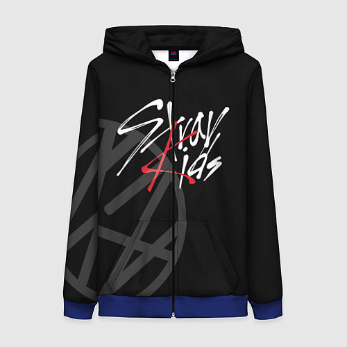 Женская толстовка на молнии Stray Kids / 3D-Синий – фото 1