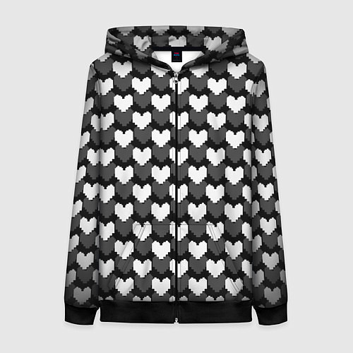 Женская толстовка на молнии UNDERTALE / 3D-Черный – фото 1