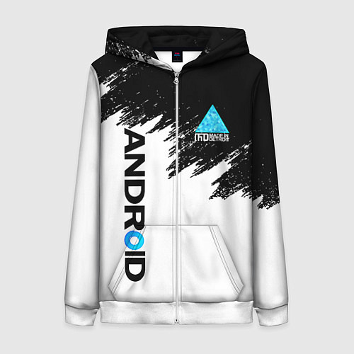 Женская толстовка на молнии DETROIT BECOME HUMAN / 3D-Белый – фото 1