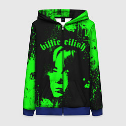 Толстовка на молнии женская Billie eilish, цвет: 3D-синий