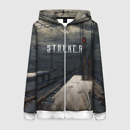 Женская толстовка на молнии НОВЫЙ СТАЛКЕР / 3D-Белый – фото 1