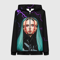 Толстовка на молнии женская BILLIE EILISH, цвет: 3D-черный