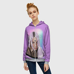 Толстовка на молнии женская BILLIE EILISH, цвет: 3D-меланж — фото 2
